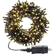 Cargar imagen en el visor de la galería, Guirnalda de Luces LED para Navidad de cable Verde - 8 funciones; Ideal para decorar árboles tanto en interiores como exteriores