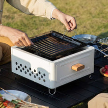 Cargar imagen en el visor de la galería, Barbacoa de carbón portátil, Barbacoa Para Mesa, parrilla plegable para jardín, Picnics, fiesta, cocina al aire libre, Camping
