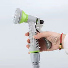 Cargar imagen en el visor de la galería, Manguera de Riesgo de Jardín con Soporte y Pistola Rociadora de 7 Funciones, Conectores de 1/2 y 3/4 Pulgadas, Manguera de Riego con Carrete Resistente Ligero y Potatíl 15 m