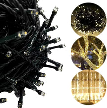 Cargar imagen en el visor de la galería, Guirnalda de Luces LED para Navidad de cable Verde - 8 funciones; Ideal para decorar árboles tanto en interiores como exteriores