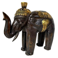 Cargar imagen en el visor de la galería, Figura Elefante de Madera Marrón hecho a mano decoración del hogar