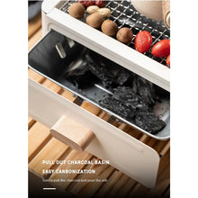 Cargar imagen en el visor de la galería, Barbacoa de carbón portátil, Barbacoa Para Mesa, parrilla plegable para jardín, Picnics, fiesta, cocina al aire libre, Camping