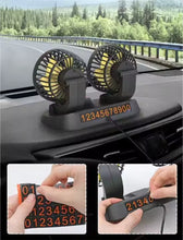 Cargar imagen en el visor de la galería, Ventilador para Coches Camiónes doble cabezas Giratorios 360º con sus Mangos Ajustable con Enchufe de mechero (12V / 24 V)
