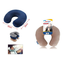 Cargar imagen en el visor de la galería, Cojín de Viaje en Forma de U de Algodon polipropileno - Ergonómico, Almohada de viaje de espuma viscoelástica Transpirable y Suave para el Cuello