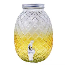 Cargar imagen en el visor de la galería, Tarro dispensador con grifo y tapa Volga Forma de Naranja Piña de Cristal Para Bebida Fria