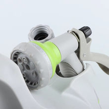 Cargar imagen en el visor de la galería, Manguera de Riesgo de Jardín con Soporte y Pistola Rociadora de 7 Funciones, Conectores de 1/2 y 3/4 Pulgadas, Manguera de Riego con Carrete Resistente Ligero y Potatíl 15 m