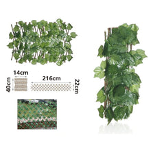 Cargar imagen en el visor de la galería, Valla Celosía plegable Mimbre extensible de madera natural enrejada soporte para cerca para planta trepadora