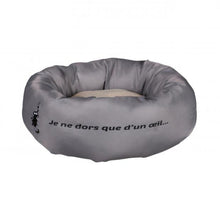 Cargar imagen en el visor de la galería, Cama Redonda para Gato o Perro Ø40x15 cm Gris – Cesta con Cojín Extraíble, Suave de Poliéster, Lavable, Ideal Invierno y Verano