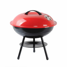 Cargar imagen en el visor de la galería, Barbacoa de Carbón con Tapa y Ruedas parrilla estantería para Barbacoa al aire libre, fácil de llevar, ideal para camping, fácil de lavar 45x45x71 cm
