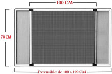 Cargar imagen en el visor de la galería, Mosquitera con Marco Blanco extensible de aluminio adaptable a ventanas, anti-insectos (mosquitos o moscas)