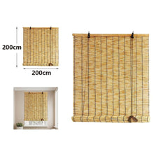 Cargar imagen en el visor de la galería, Persiana Enrollable de Junco - Estor Cortina de Caña con Elevador Decoración para Ventanas o Puertas - Ideal para Casas de Campo