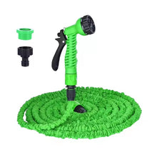Cargar imagen en el visor de la galería, Manguera de Jardín Extensible con Pistola Rociadora de 7 Funciones, Conectores de 1/2 y 3/4 Pulgadas, Manguera de Riego Flexible Resistente Ligero y Potatíl