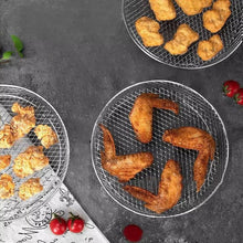 Cargar imagen en el visor de la galería, Set 3 Rejilla Redonda Apilable para Freidora de Aire Quttin ø 20 x 4.5cm