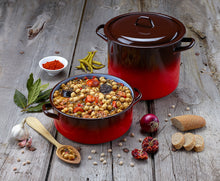 Cargar imagen en el visor de la galería, La estrella - Cacerola ESMALTADA Con Tapa marrón Teja