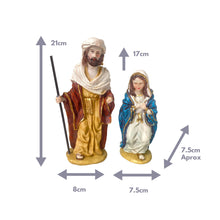 Cargar imagen en el visor de la galería, Nacimiento 5 piezas figuras Belen pesebre Resina Para Decoración de Navidad
