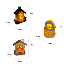 Cargar imagen en el visor de la galería, Horno Con Luz LED Intermitente belén 6 Modelos Pesebre Figuras de Para Decoracion de Navidad, envío al azar (1 unidad)