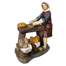 Cargar imagen en el visor de la galería, Figura de Belen de Oficios Trabajadores, Carnicero, Panadera, Zapatero, Herrero, Alfarero, leñador, Resina 6 Piezas 9x5.5x11 cm aproximamente para decoracion de navidad