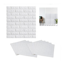 Cargar imagen en el visor de la galería, 5 x Pegatinas decorativo 3 D Paneles Adhesivo efecto de ladrillo para revestimiento de paredes interiores para decoración de paredes 70x77 cm