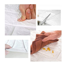 Cargar imagen en el visor de la galería, 5 x Pegatinas decorativo 3 D Paneles Adhesivo efecto de ladrillo para revestimiento de paredes interiores para decoración de paredes 70x77 cm