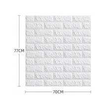 Cargar imagen en el visor de la galería, 5 x Pegatinas decorativo 3 D Paneles Adhesivo efecto de ladrillo para revestimiento de paredes interiores para decoración de paredes 70x77 cm