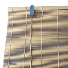 Cargar imagen en el visor de la galería, Estor Enrollable de Bambú Natural para Interiores, Persiana Cortina de Bambú Protección Solar y Privacidad para Ventanas y Puertas, Color Natural