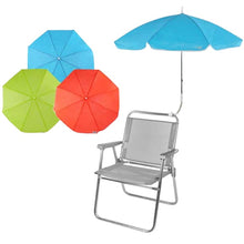 Cargar imagen en el visor de la galería, Sombrilla Para Silla de playa, Sombrilla De Playa Para Silla con 8 Varillas y Mango con pinza y Flexieble