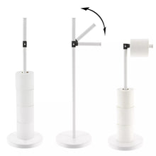 Cargar imagen en el visor de la galería, Soporte Portarollo De Papel Higienico De Baño Aseo Brazo Metal Amovible 180º