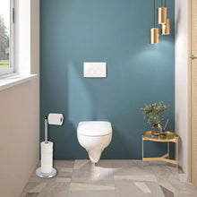 Cargar imagen en el visor de la galería, Soporte Portarollo De Papel Higienico De Baño Aseo Brazo Metal Amovible 180º