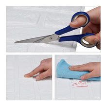 Cargar imagen en el visor de la galería, 5 x Pegatinas decorativo 3 D Paneles Adhesivo efecto de ladrillo para revestimiento de paredes interiores para decoración de paredes 70x77 cm