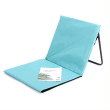 Cargar imagen en el visor de la galería, Esterilla de Playa y Piscina Acolchada, Esterilla Reclinable Plegable Tubo Acero y Tela Oxford 156 x 53 x 0.2 cm, Tumbona Silla Ligero Portátil con respaldo integrado para Playa Piscina Camping ....