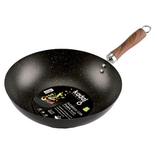 Cargar imagen en el visor de la galería, Kadal - Sartén Wok Piedra Black antiadherente para hacer comida china 24 , 30 cm