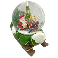 Cargar imagen en el visor de la galería, Bola cristal de agua nieve con musica navidad 16x10x13.5 cm decorativa navideña