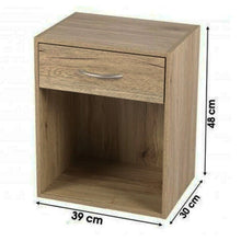 Cargar imagen en el visor de la galería, Mueble Mesita de Noche Armario Cajonera de 1 cajones CÓMODA MDF 40 mm Habitacion dormitorio 39x31xH48 cm