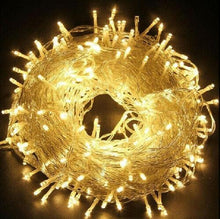 Cargar imagen en el visor de la galería, Guirnalda Luces led Navidad blanco cable transparente interior y exterior 8 funciones guirnaldas