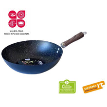 Cargar imagen en el visor de la galería, Kadal - Sartén Wok Piedra Black antiadherente para hacer comida china 24 , 30 cm