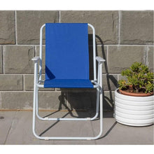 Cargar imagen en el visor de la galería, Silla de playa plegable con reposabrazos de acero Cayo ancho de exteriores