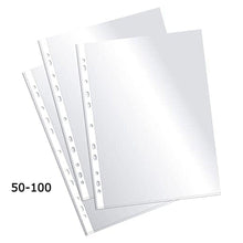 Cargar imagen en el visor de la galería, Carpetas fundas de plastico para hojas a4 50-100 unds 40 mircras transparentes