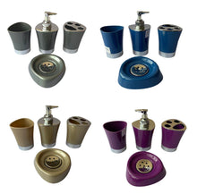 Cargar imagen en el visor de la galería, Juego 4 accesorios de baño, jabonera, vaso, Dispensador De Jabón, Porta cepillo