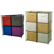 Cargar imagen en el visor de la galería, Estanteria 3/4/6 Compartimentos Negro Casa y jardín Almacenamiento y organización del hogar Soportes y estanterías