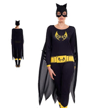 Cargar imagen en el visor de la galería, Disfraz Heroína Bat Girl Disfraz Superhéroe Mujer Adulto Carnaval Halloween Teatro