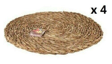 Cargar imagen en el visor de la galería, 4x Salvamantel Mimbre Redondo, 20, 25, 30, 35 cm, manteles de mesa individuales