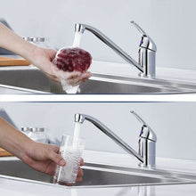 Cargar imagen en el visor de la galería, GRIFO MONOMANDO DE COCINA FREGADERO Caño giratorio agua fría y caliente