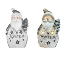 Cargar imagen en el visor de la galería, Figura Cerámica Papá Noel y Árbol de navidad Con Luz Y Música y figuras decorar