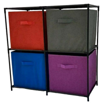 Cargar imagen en el visor de la galería, Estanteria 3/4/6 Compartimentos Negro Casa y jardín Almacenamiento y organización del hogar Soportes y estanterías