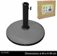 Cargar imagen en el visor de la galería, BASE/ SOPORTRE/ PIE DE SOMBRILLA DE CEMENTO 15KG GRIS OSCURRO