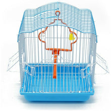 Cargar imagen en el visor de la galería, Jaula Pájaros Metal con Comedero Bebedero Columpio Saltador Cubeta 22.5x17x28 cm