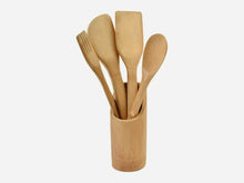 Cargar imagen en el visor de la galería, JUEGO 4 PIEZAS PALETAS COCINA BAMBÚ, 28 CM