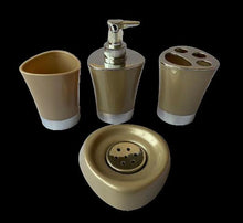 Cargar imagen en el visor de la galería, Juego 4 accesorios de baño, jabonera, vaso, Dispensador De Jabón, Porta cepillo