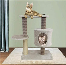 Cargar imagen en el visor de la galería, Maxiacota - Árbol Rascador Gato Juguete para Gatos con Base Poste y Plataforma Encima Material