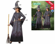 Cargar imagen en el visor de la galería, Disfraz Brujo Bruja Infantil Niño/niña Para Halloween Carnaval Teatro